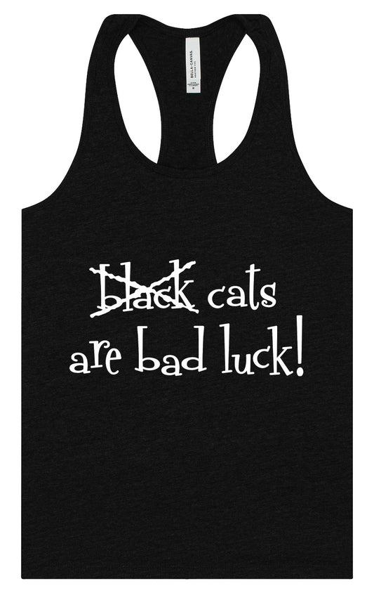 Black Cats are Bad Luck Women's Racerback Tank