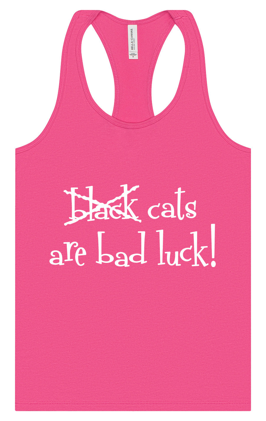 Black Cats are Bad Luck Women's Racerback Tank