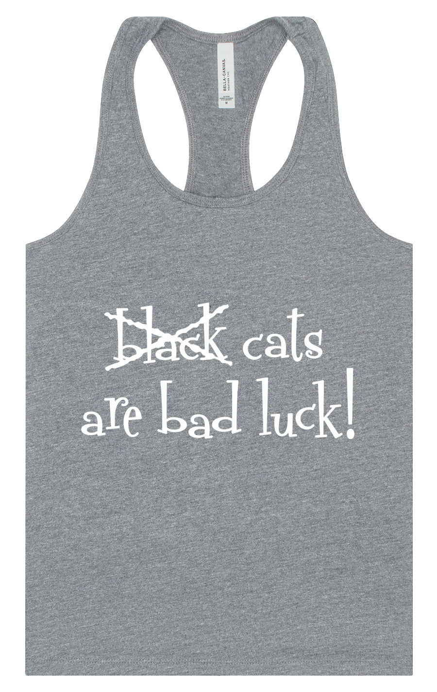 Black Cats are Bad Luck Women's Racerback Tank