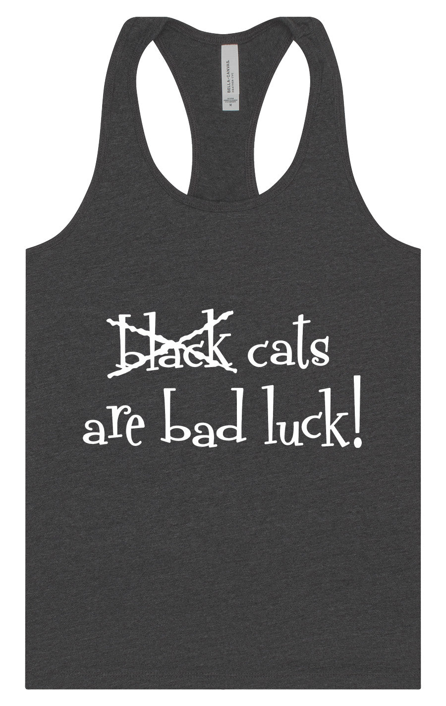 Black Cats are Bad Luck Women's Racerback Tank