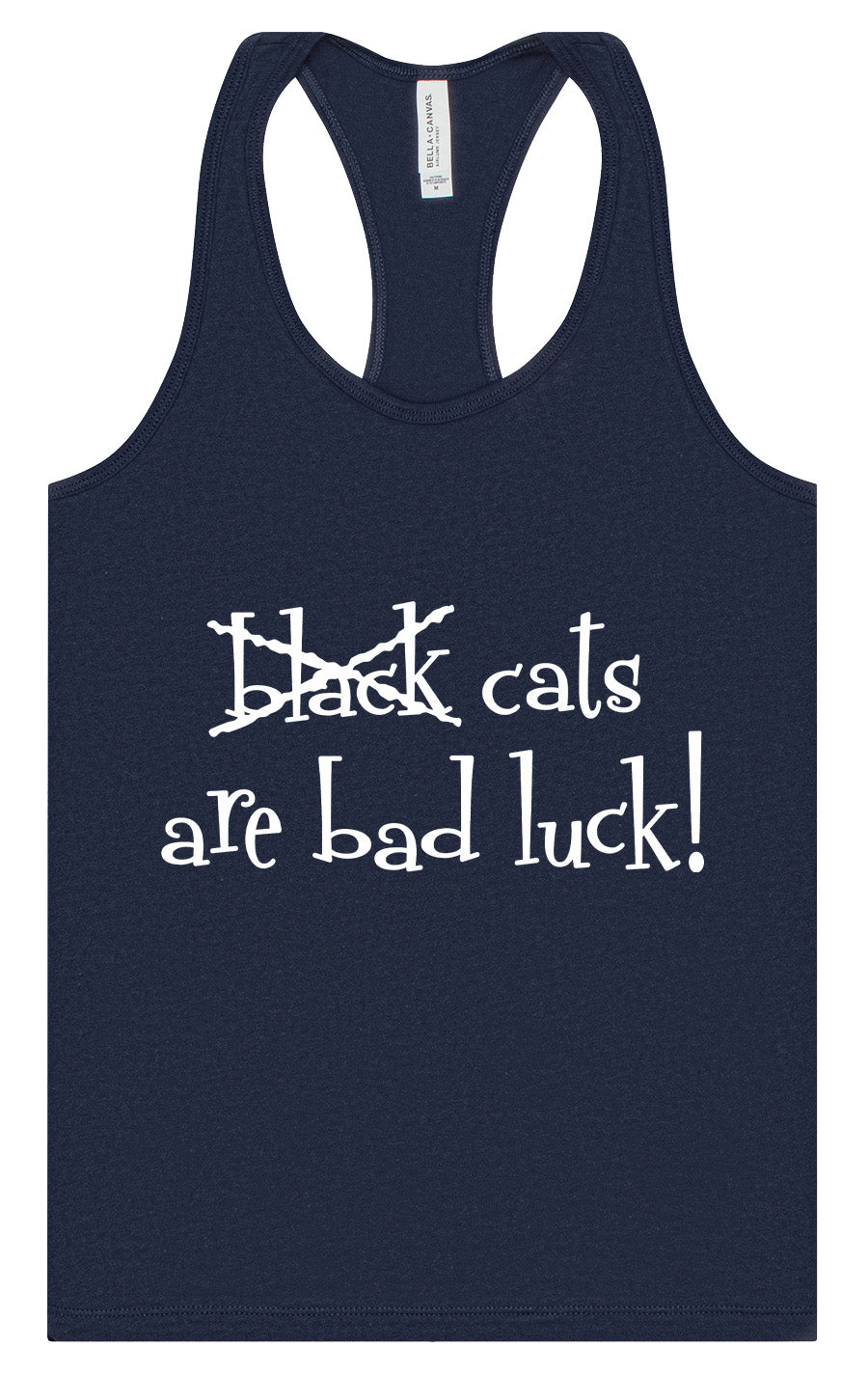 Black Cats are Bad Luck Women's Racerback Tank