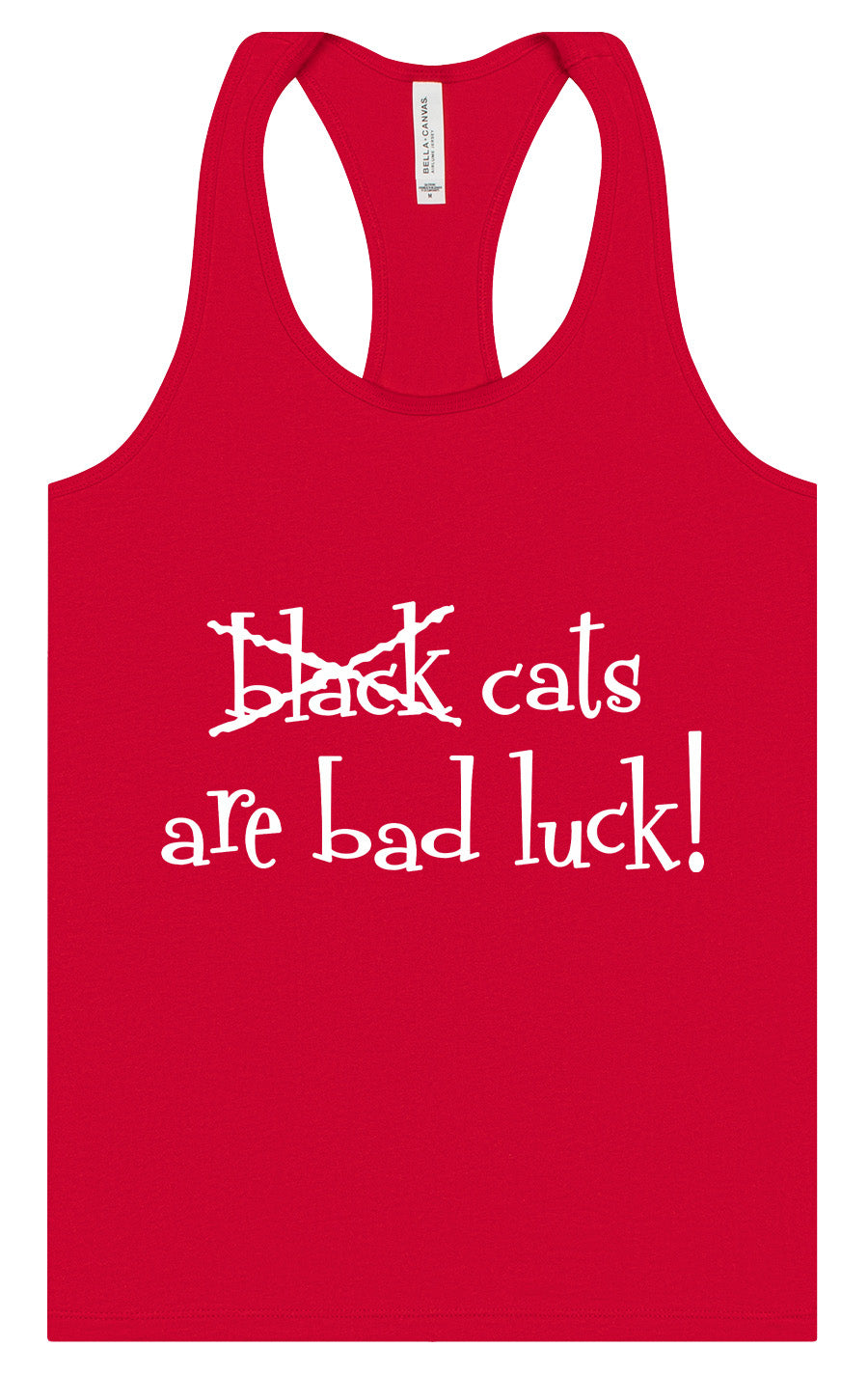 Black Cats are Bad Luck Women's Racerback Tank