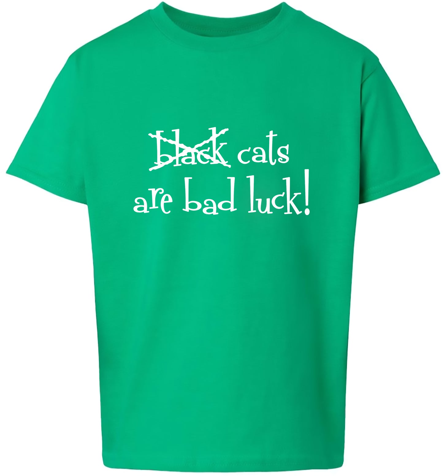 Black Cats are Bad Luck Children's Gildan Soft Shirt