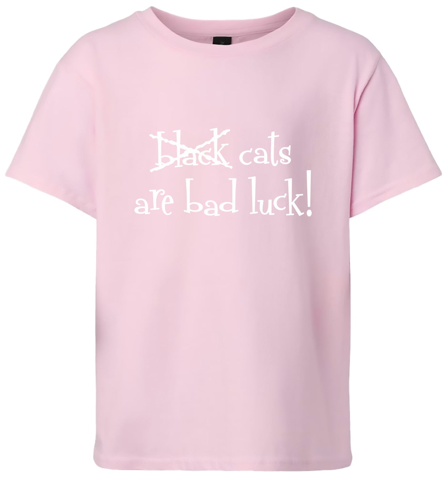 Black Cats are Bad Luck Children's Gildan Soft Shirt