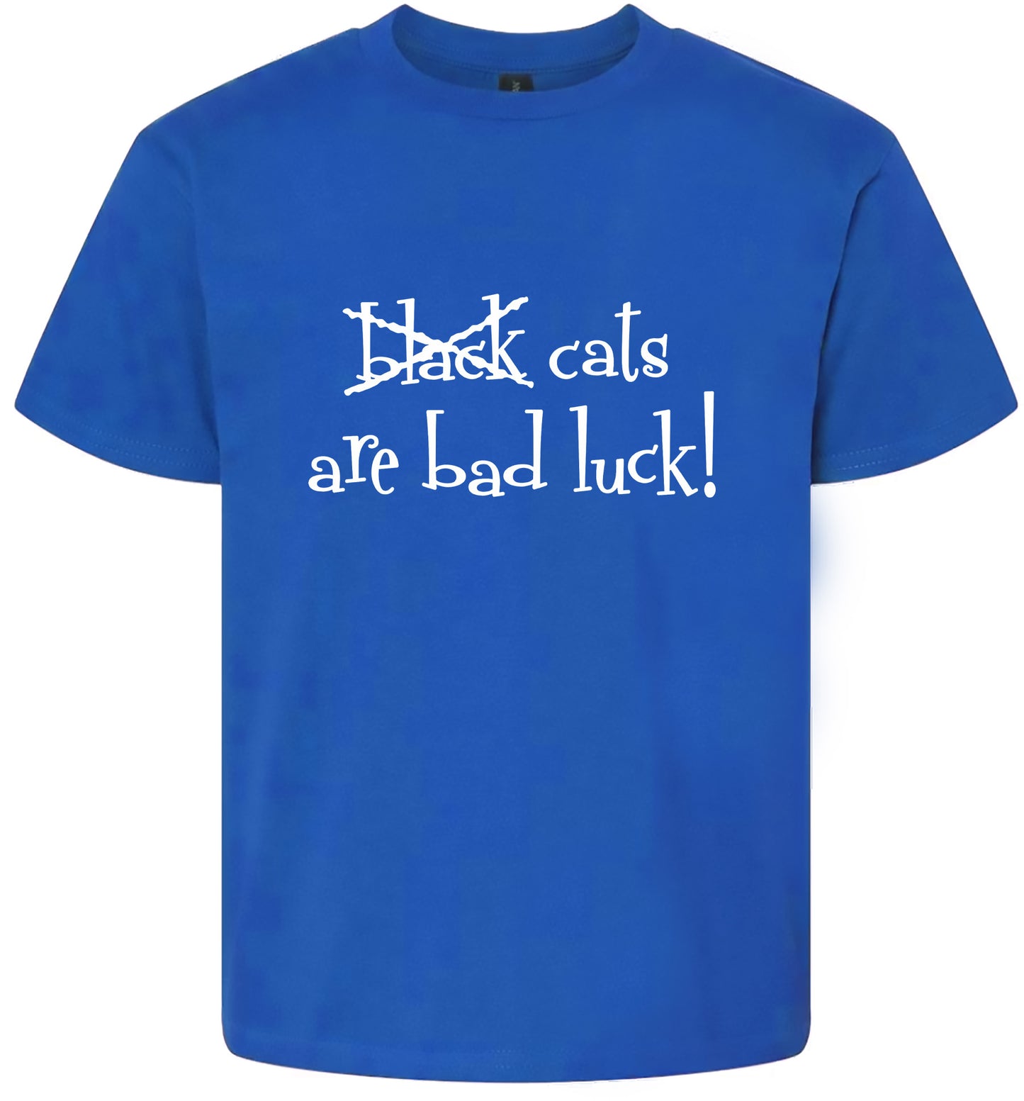 Black Cats are Bad Luck Children's Gildan Soft Shirt
