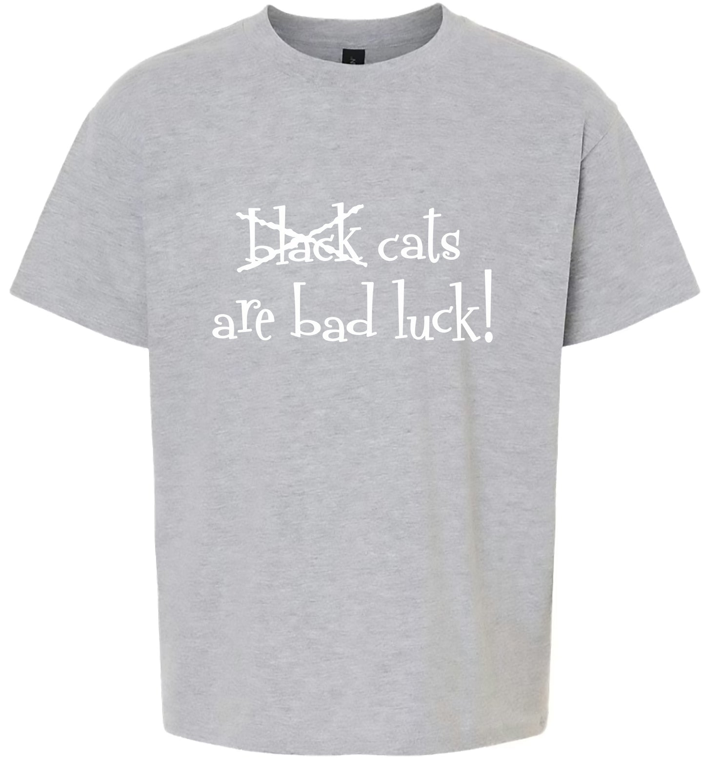 Black Cats are Bad Luck Children's Gildan Soft Shirt