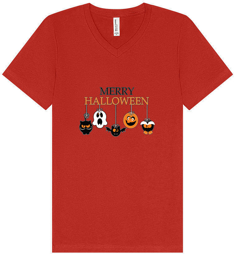 Merry Halloween Unisex V-Neck Shirt