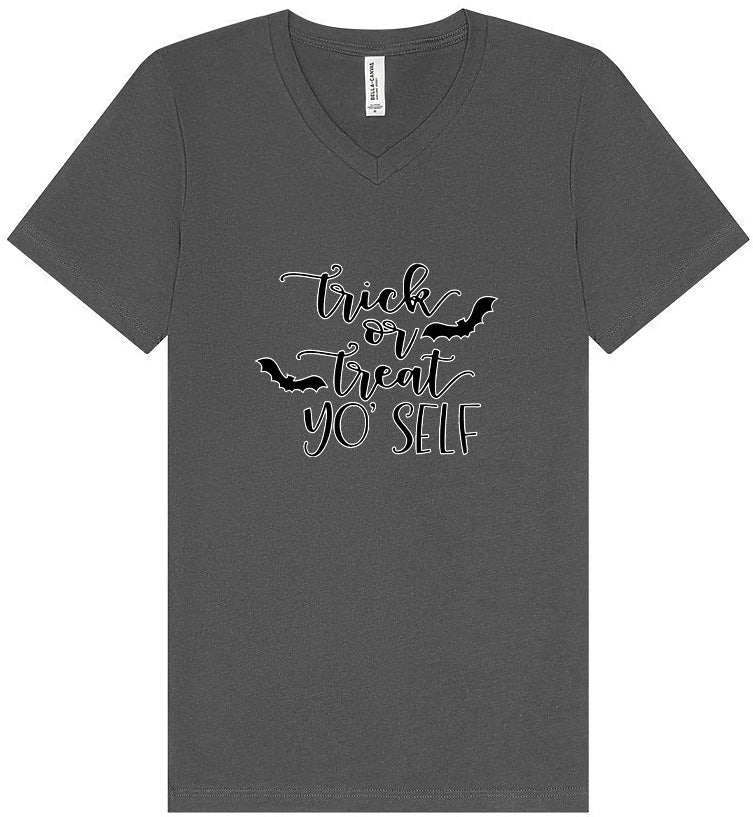Trick or Treat Yo' Self Unisex V-Neck Shirt