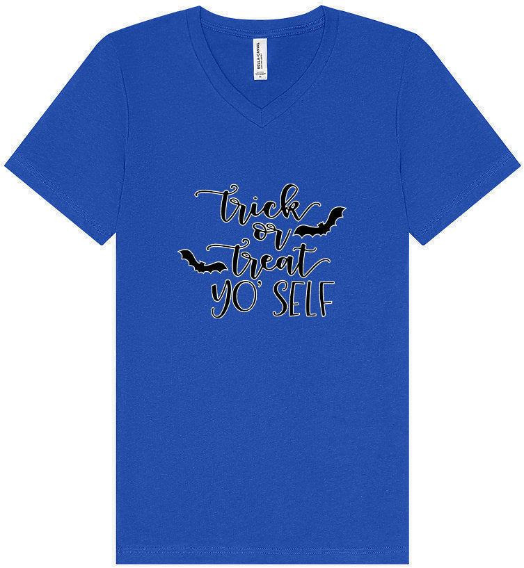 Trick or Treat Yo' Self Unisex V-Neck Shirt