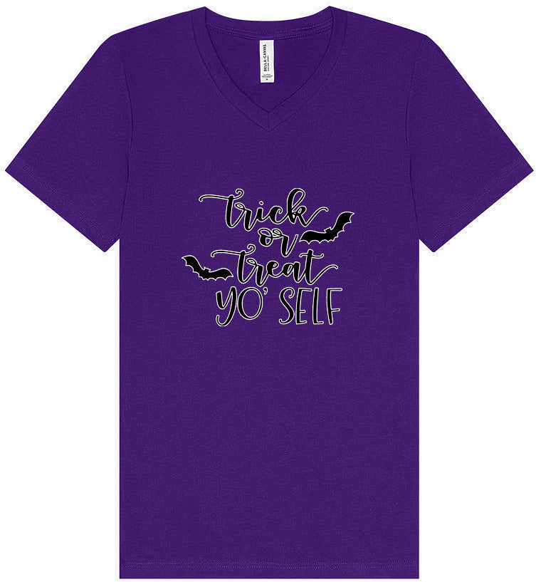 Trick or Treat Yo' Self Unisex V-Neck Shirt