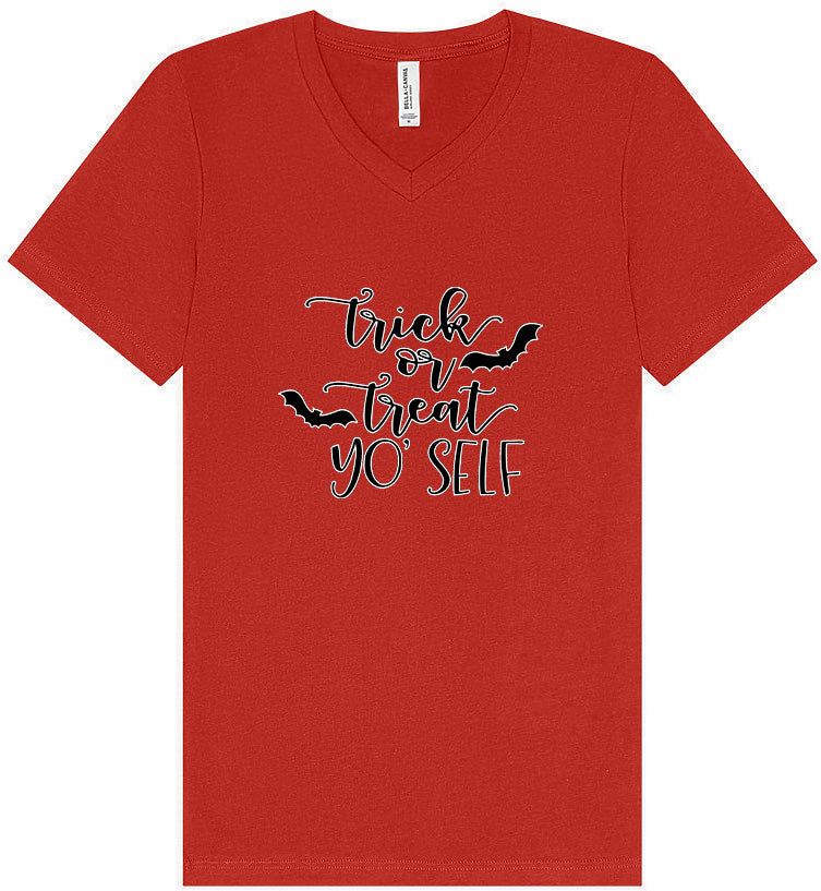 Trick or Treat Yo' Self Unisex V-Neck Shirt