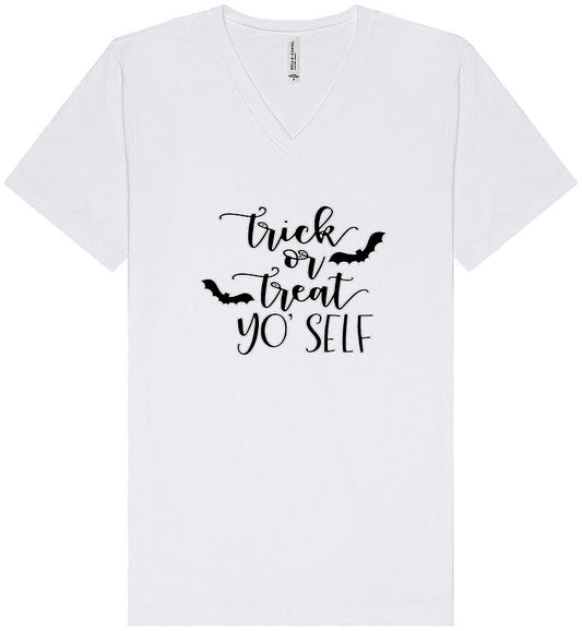 Trick or Treat Yo' Self Unisex V-Neck Shirt