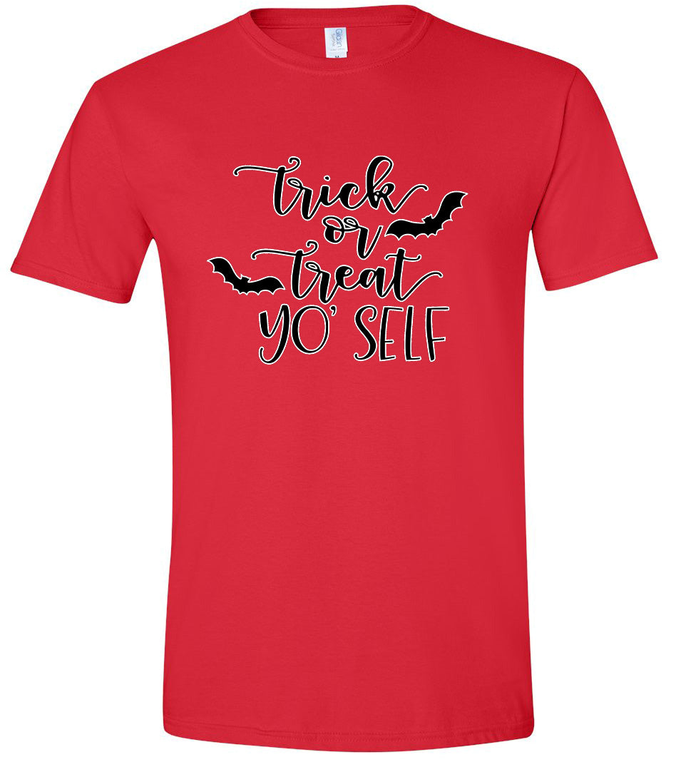 Trick or Treat Yo' Self Adult Gildan Soft Shirt