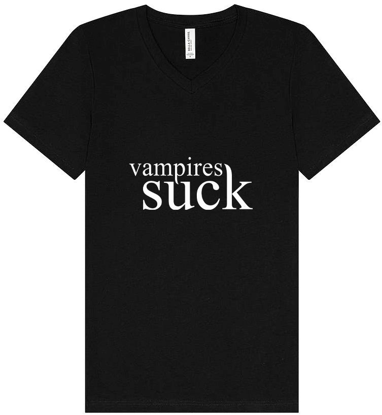 Vampires Suck Unisex V-Neck Shirt