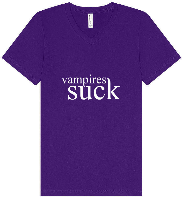 Vampires Suck Unisex V-Neck Shirt