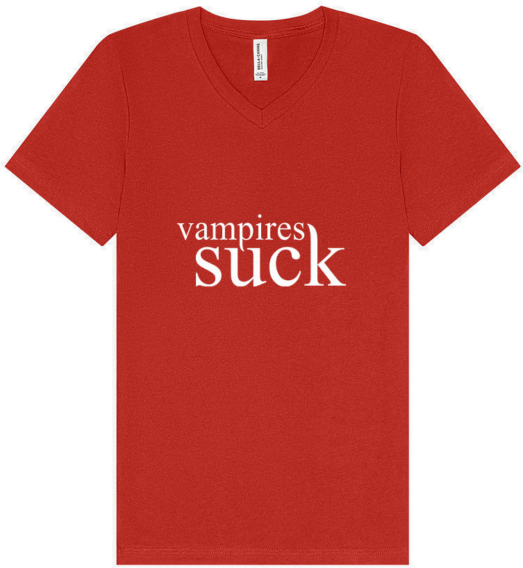 Vampires Suck Unisex V-Neck Shirt