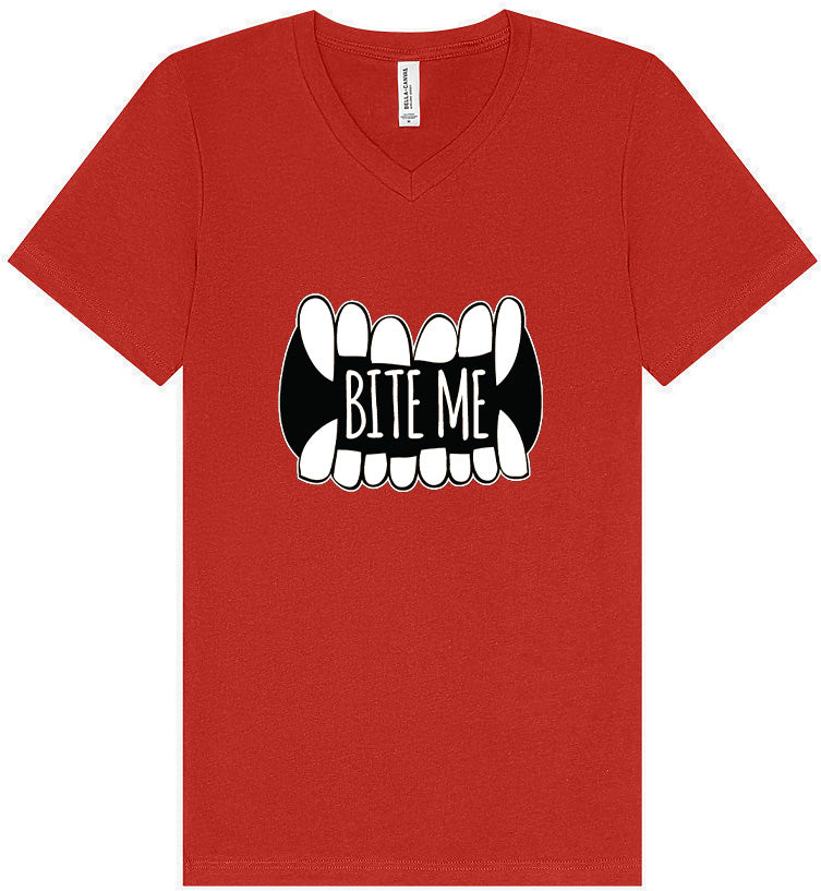 Bite Me Unisex V-Neck Shirt