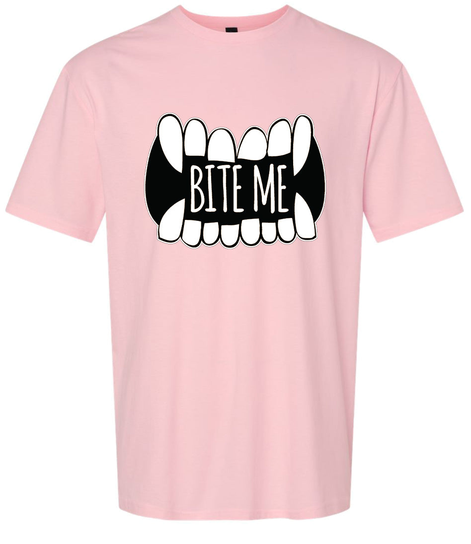 Bite Me Adult Gildan Soft Shirt