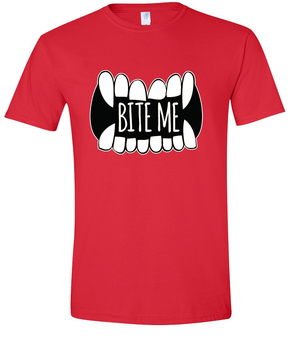 Bite Me Adult Gildan Soft Shirt