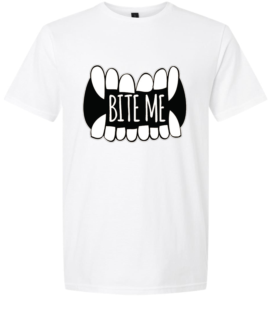 Bite Me Adult Gildan Soft Shirt