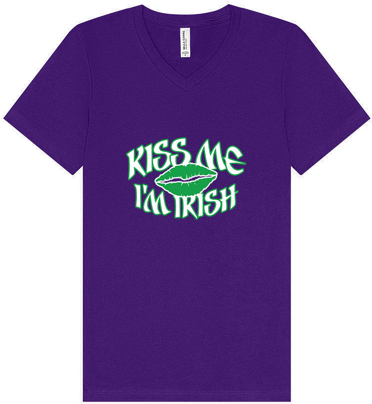 Kiss Me I'm Irish Unisex V-Neck Shirt