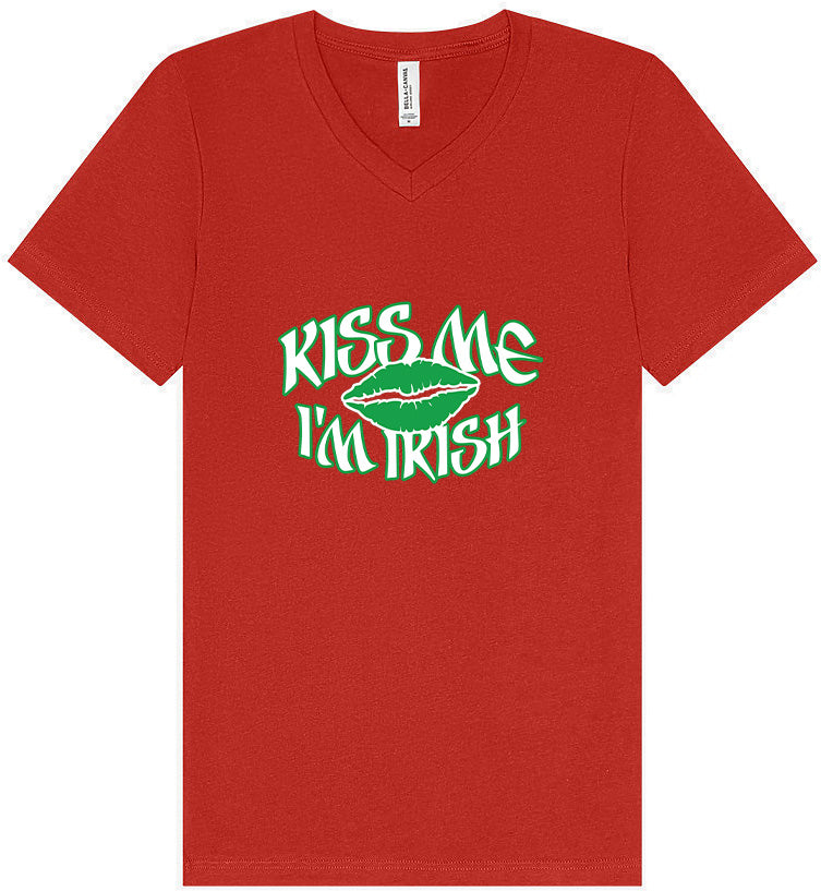 Kiss Me I'm Irish Unisex V-Neck Shirt