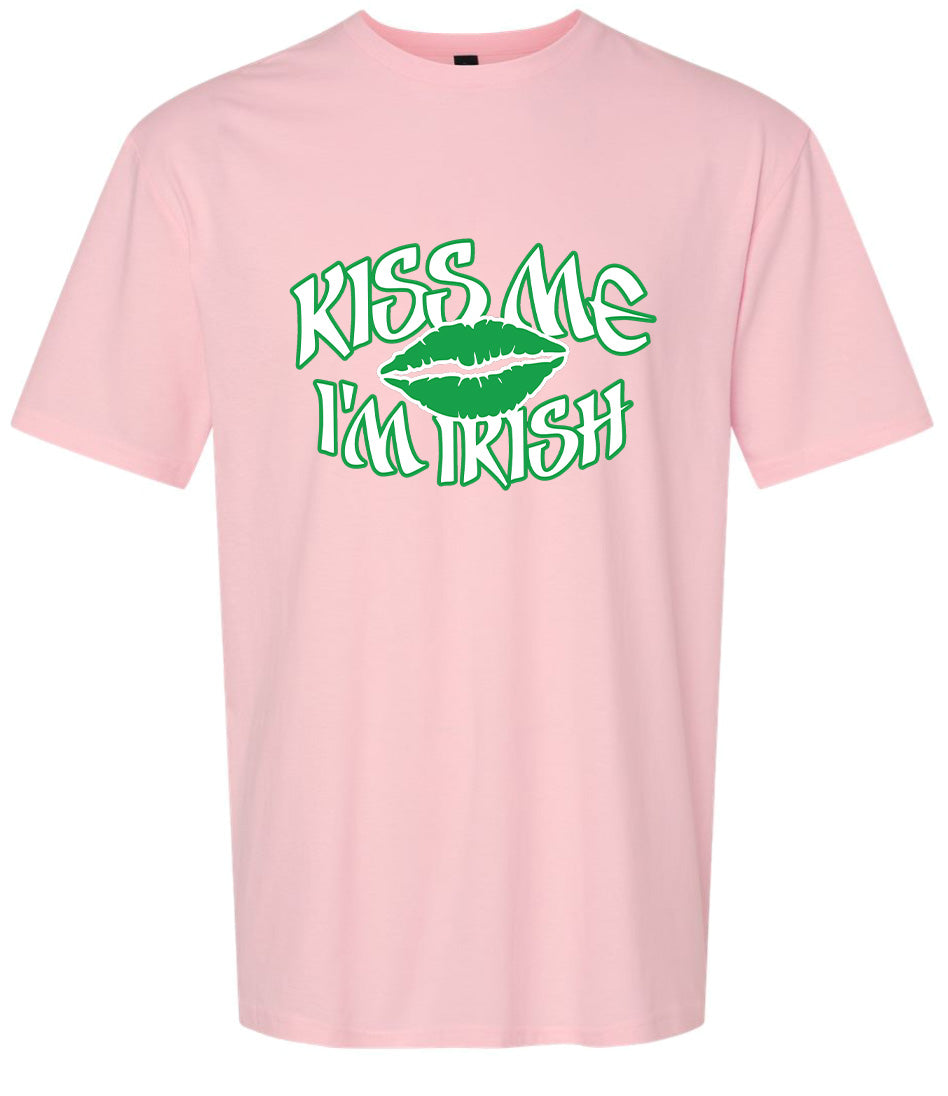 Kiss Me I'm Irish Adult Gildan Soft Shirt