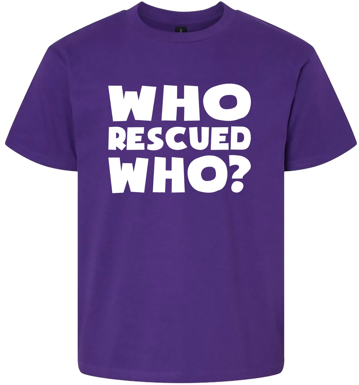 Who Rescued Who? Children's Gildan Soft Shirt