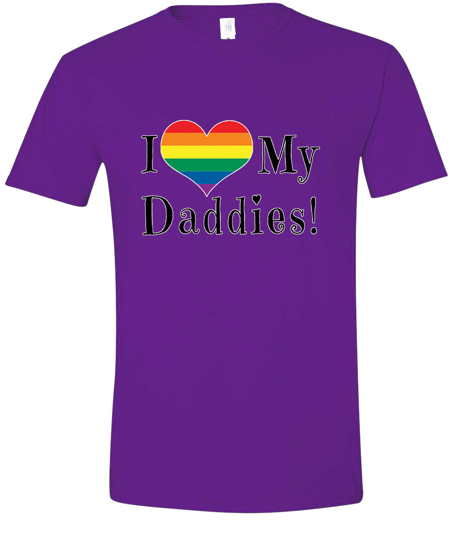 I Love My Daddies Adult Gildan Soft Shirt