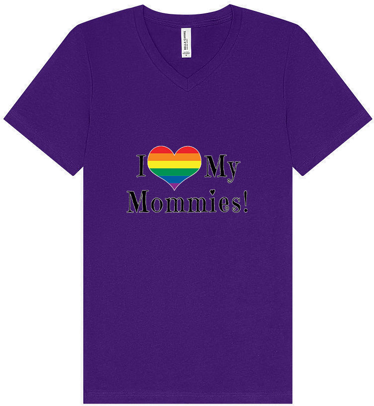 I Love My Mommies Unisex V-Neck Shirt