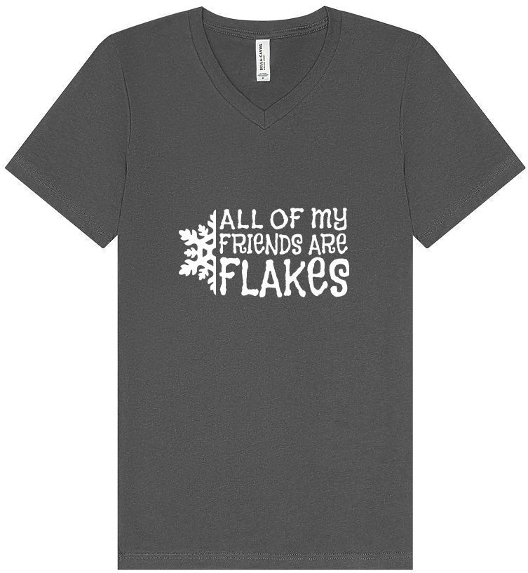 All of my Friends are Flakes Unisex V-Neck Shirt