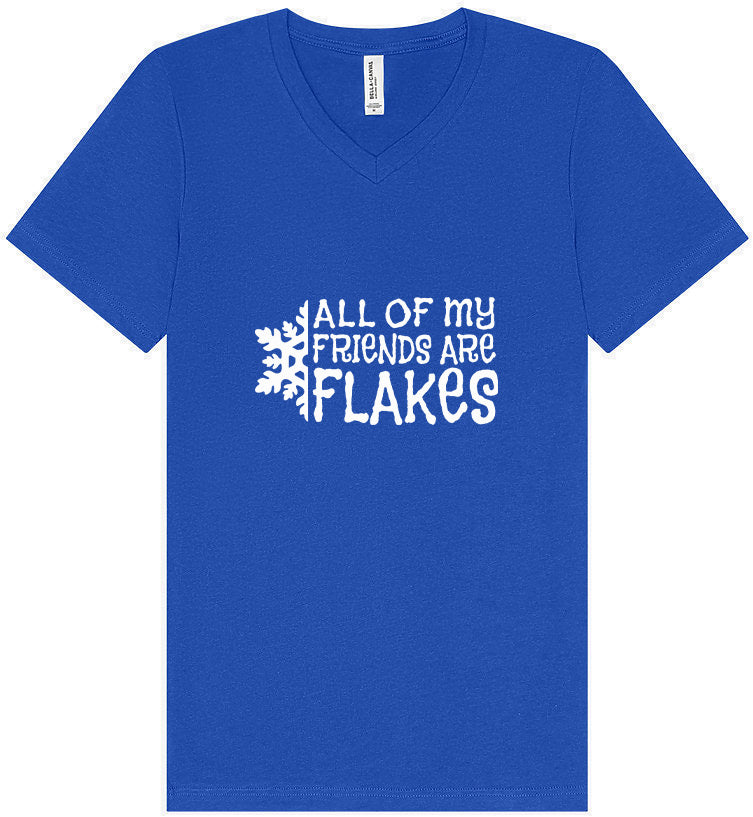All of my Friends are Flakes Unisex V-Neck Shirt