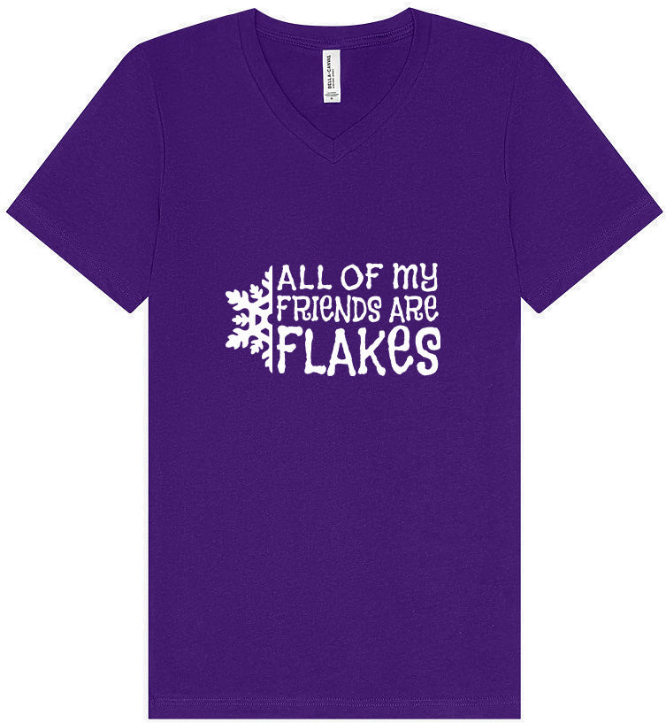 All of my Friends are Flakes Unisex V-Neck Shirt