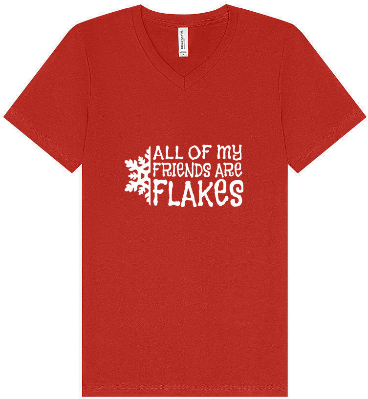 All of my Friends are Flakes Unisex V-Neck Shirt
