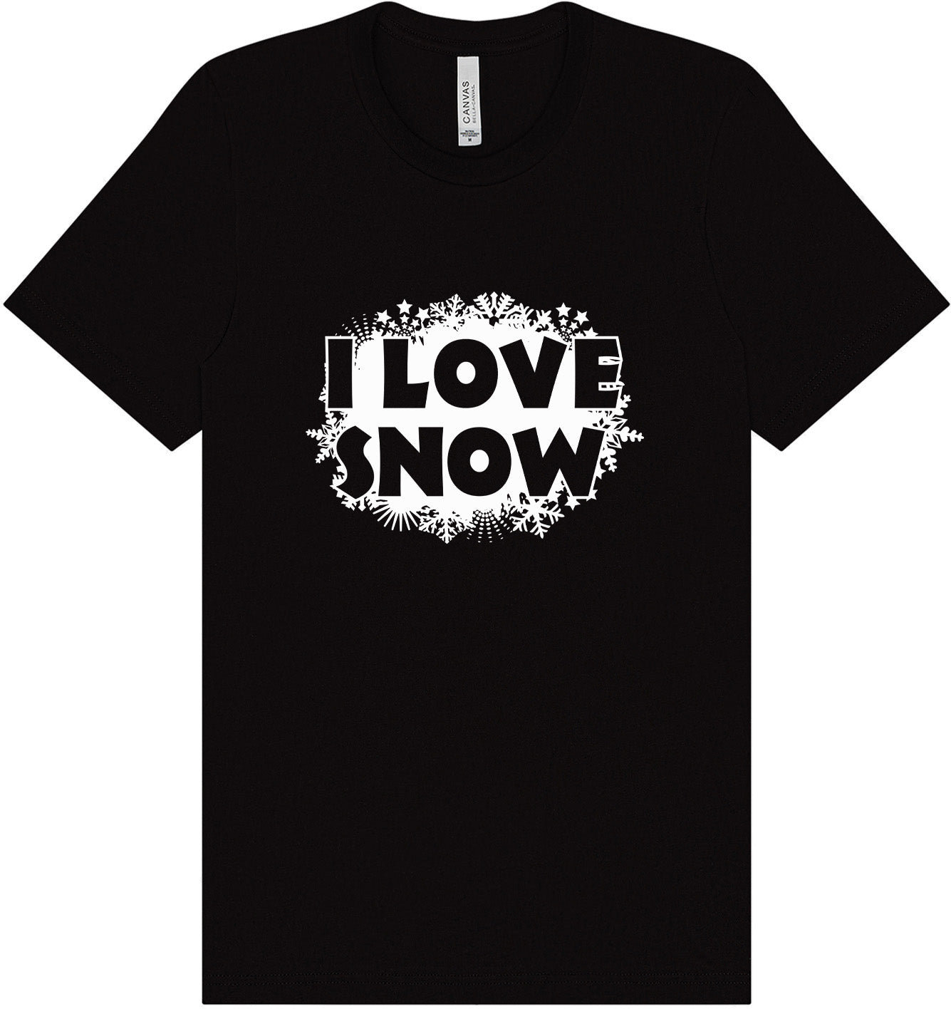 I Love Snow Adult Bella Canvas Shirt