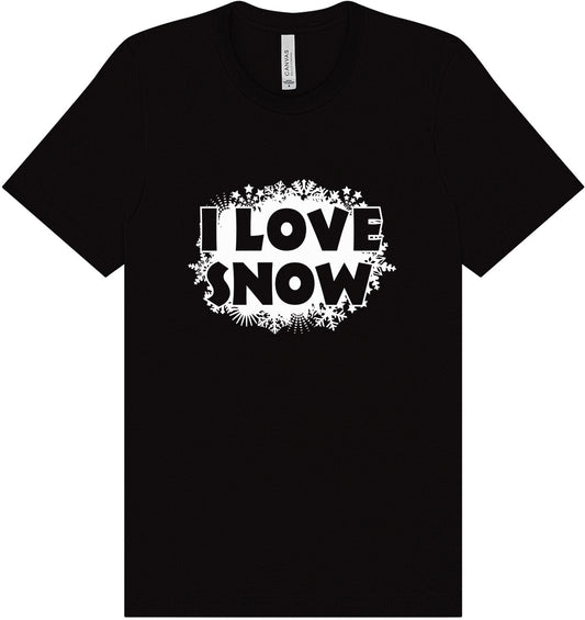 I Love Snow Adult Bella Canvas Shirt