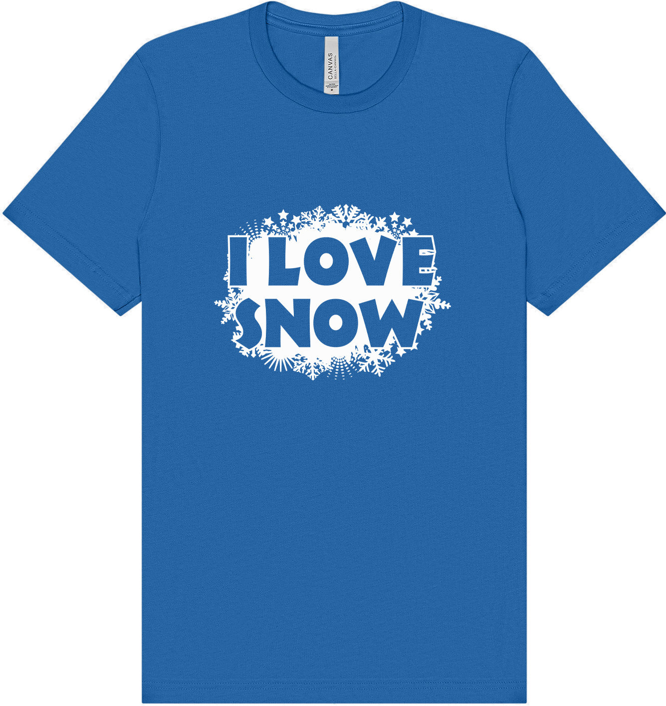 I Love Snow Adult Bella Canvas Shirt