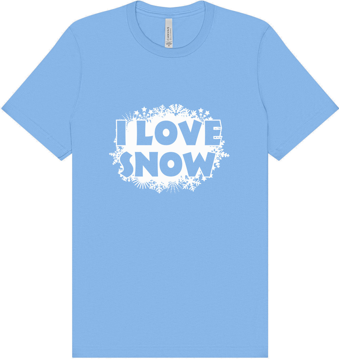 I Love Snow Adult Bella Canvas Shirt