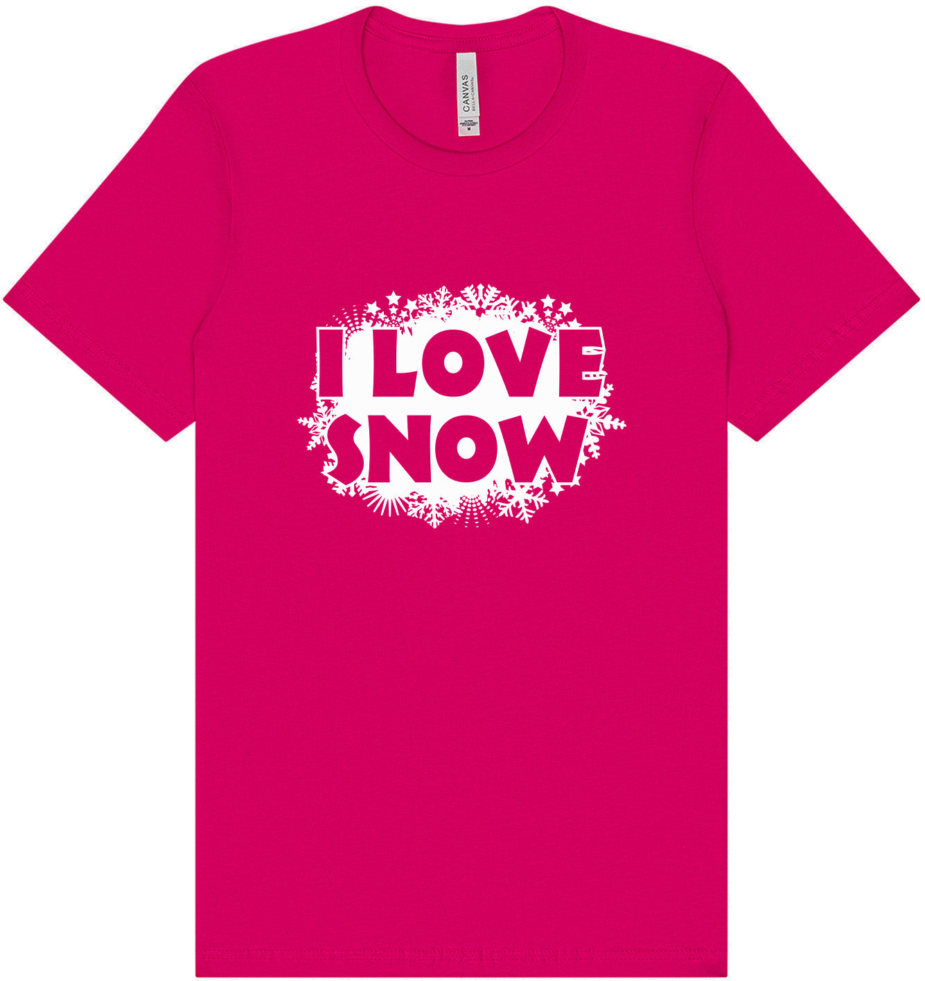 I Love Snow Adult Bella Canvas Shirt