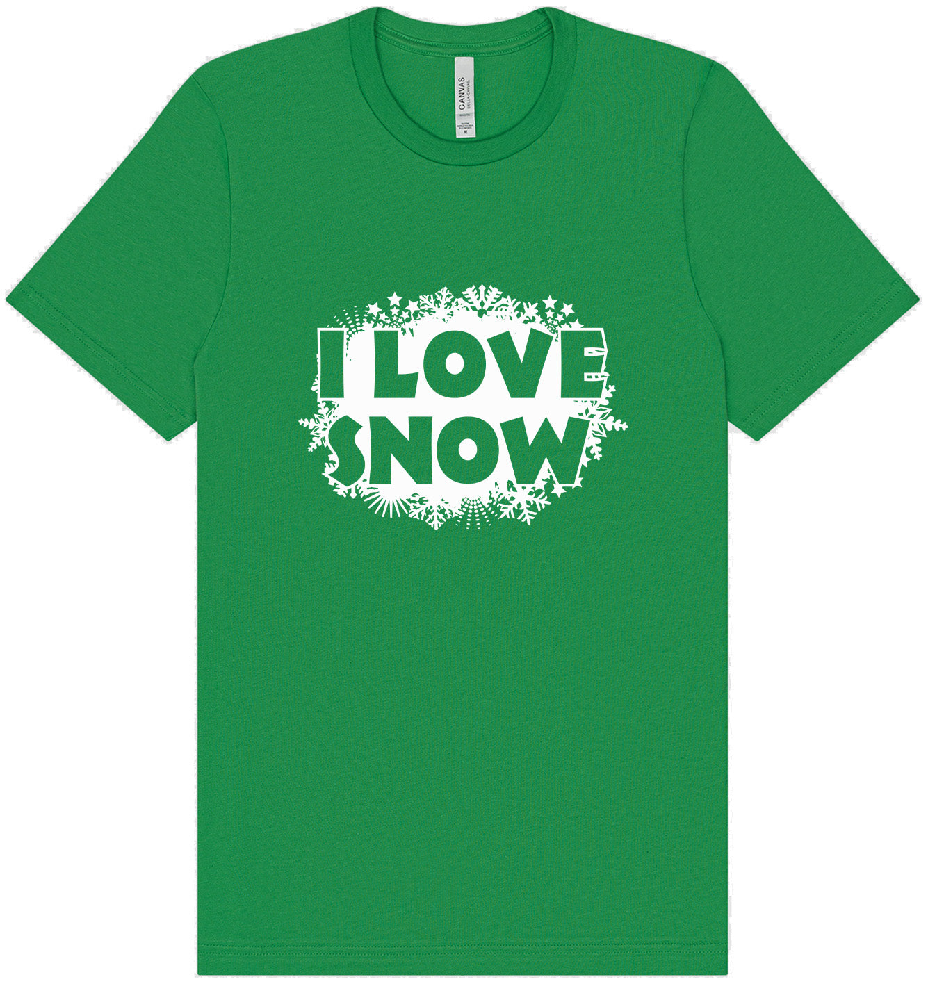 I Love Snow Adult Bella Canvas Shirt