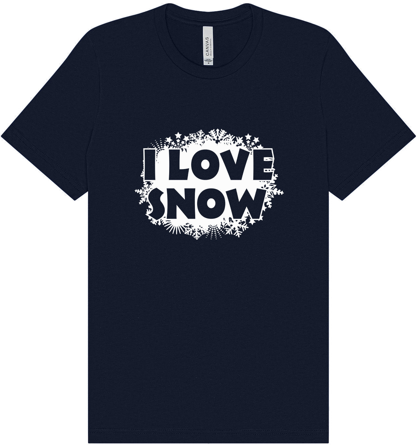 I Love Snow Adult Bella Canvas Shirt