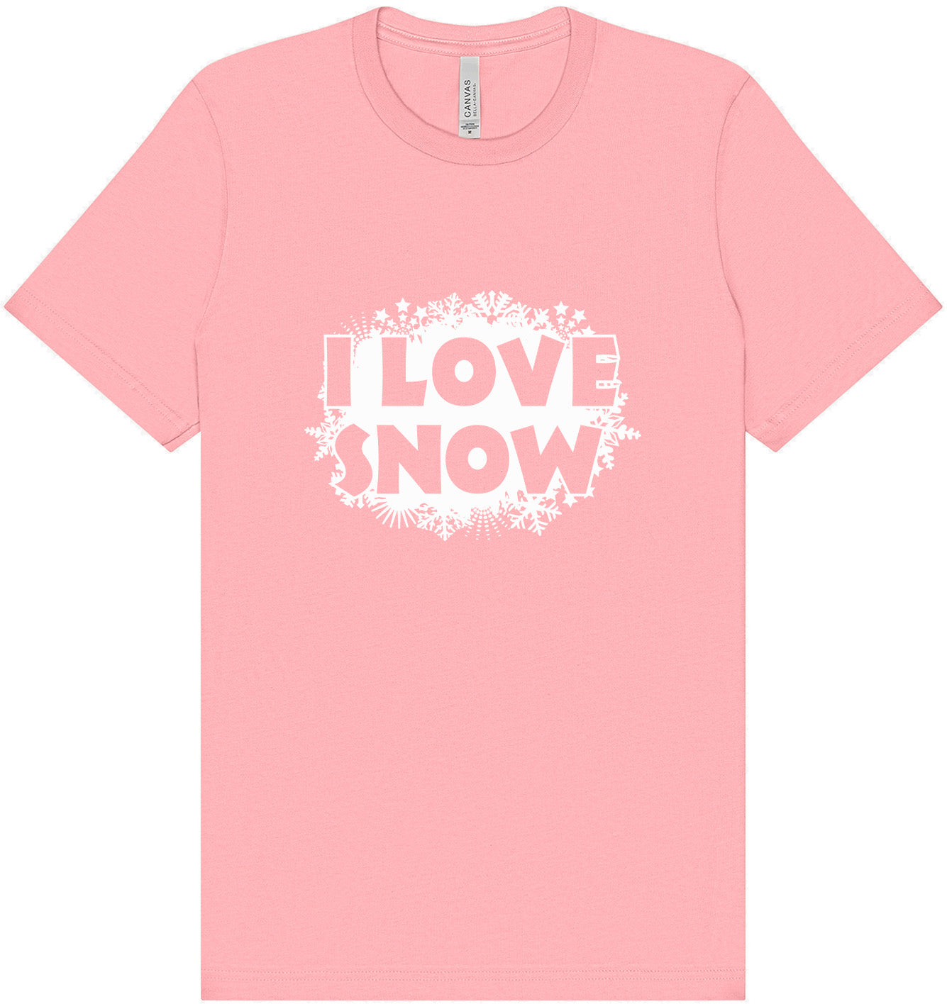 I Love Snow Adult Bella Canvas Shirt