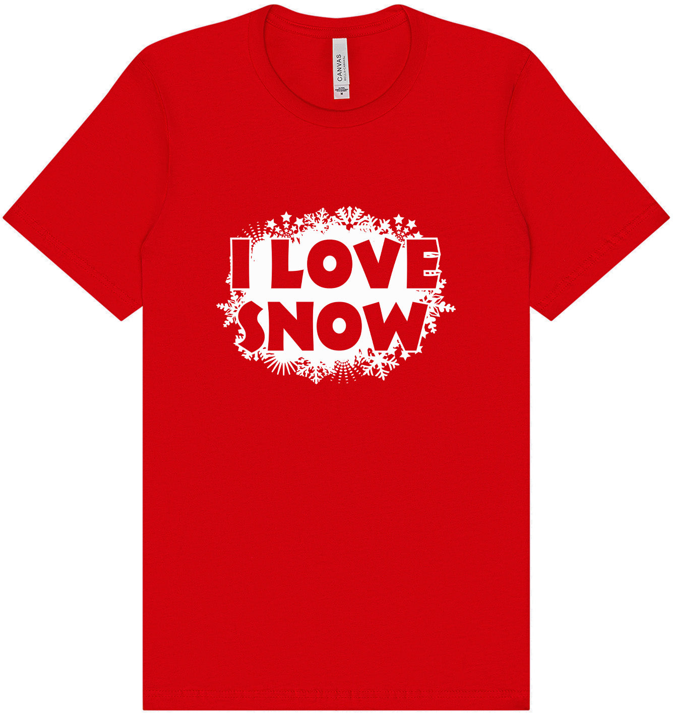 I Love Snow Adult Bella Canvas Shirt