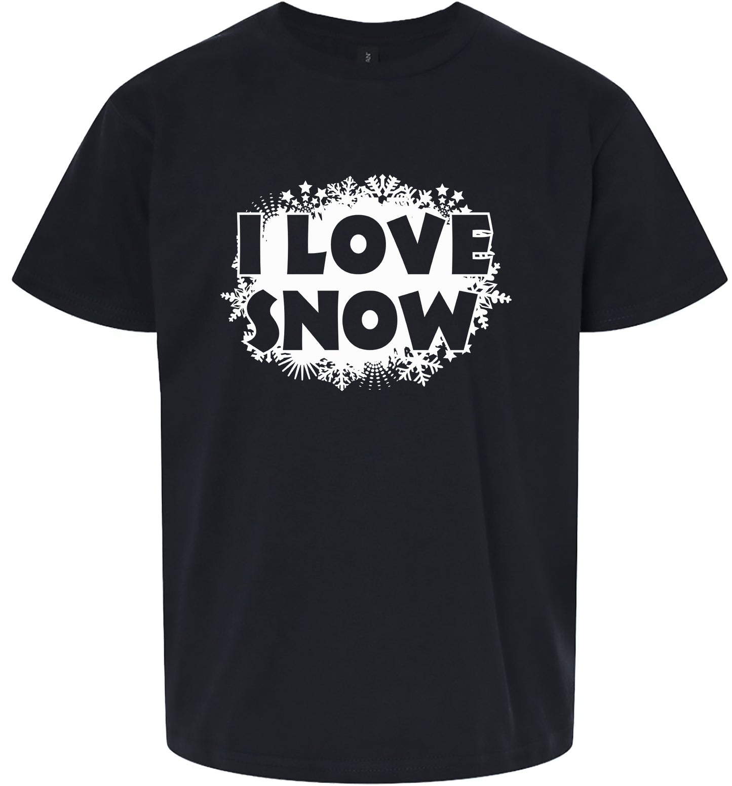 I Love Snow Children's Gildan Soft Shirt
