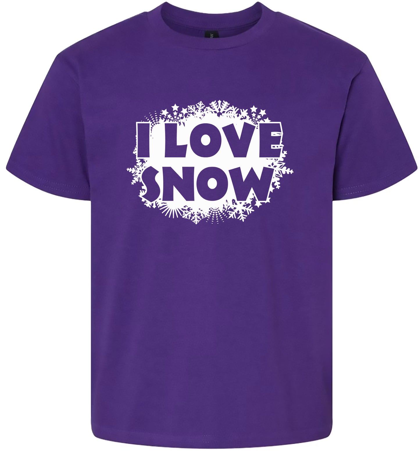 I Love Snow Children's Gildan Soft Shirt