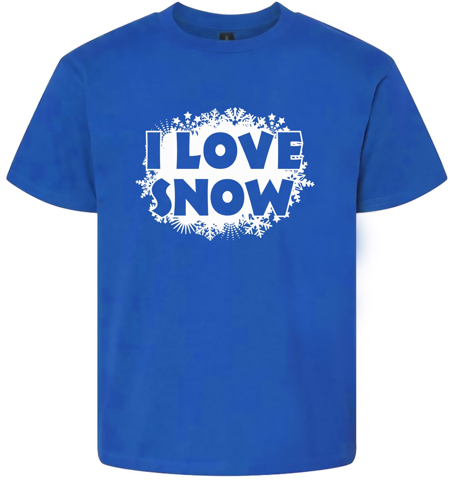 I Love Snow Children's Gildan Soft Shirt