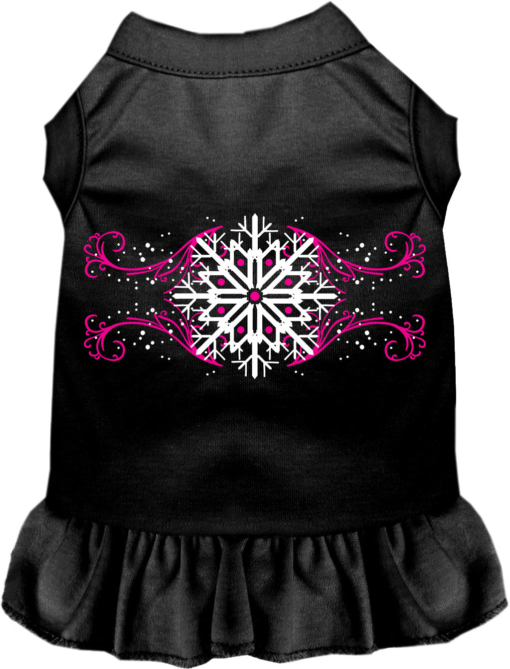 Pink Snowflake Swirls Pet Dress