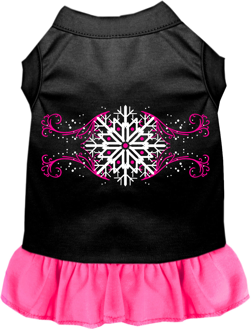 Pink Snowflake Swirls Pet Dress