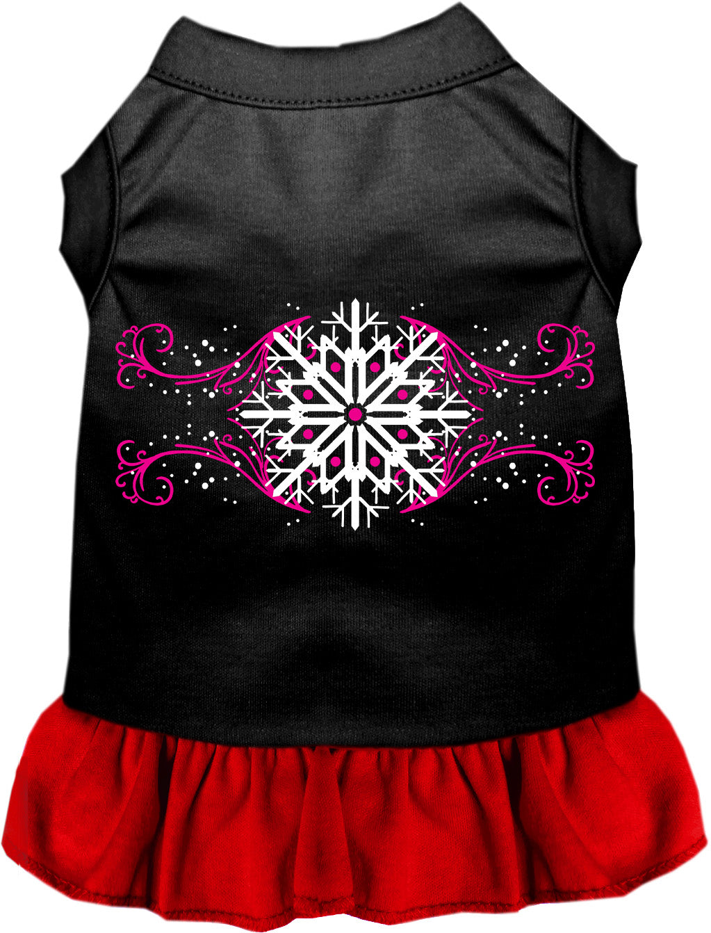 Pink Snowflake Swirls Pet Dress