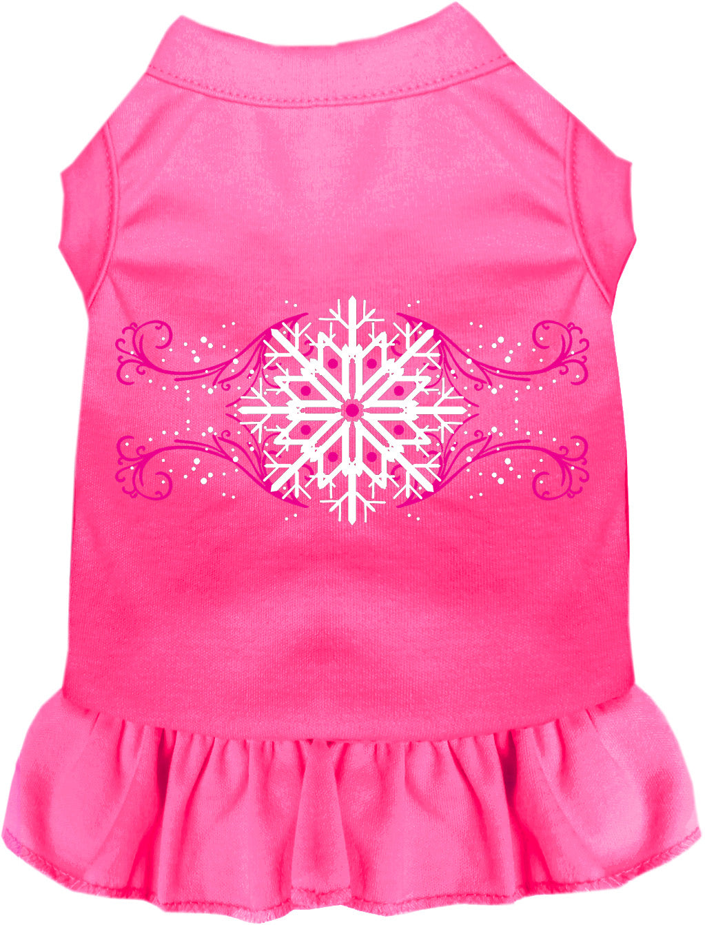 Pink Snowflake Swirls Pet Dress